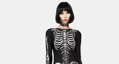 Punisher: Phoebe's Skeleton Suit Marketing